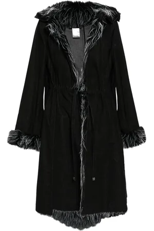 CHANEL Manteau à bords en fourrure artificielle (2002)