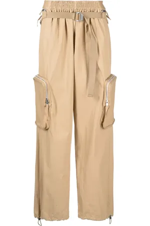 DION LEE Pantalon droit à taille ceinturée