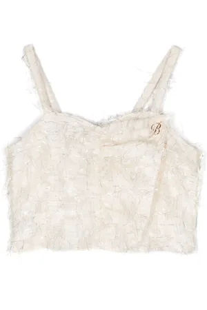 MISS BLUMARINE Débardeur à détails de plumes