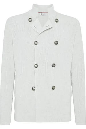 Brunello Cucinelli Cardigan en coton à boutonnière croisée