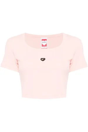 Ground Zero T-shirt crop à logo brodé