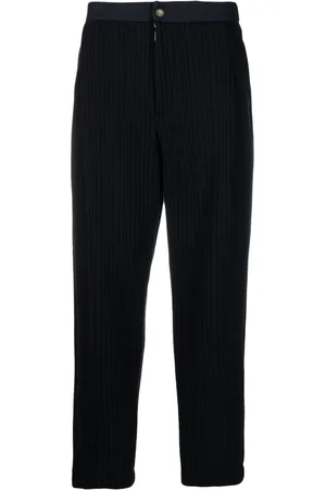 Giorgio Armani Pantalon fuselé à design plissé