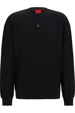 HUGO BOSS Hoodie en coton stretch à patch logo