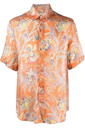 Etro Chemise en soie à imprimé cachemire
