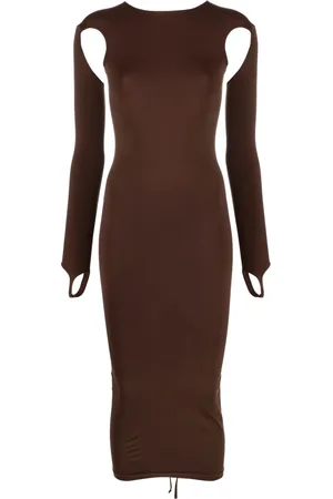 ANDREADAMO Robe mi-longue à découpe