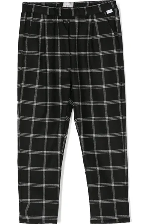 Il gufo Pantalon fuselé en coton à carreaux