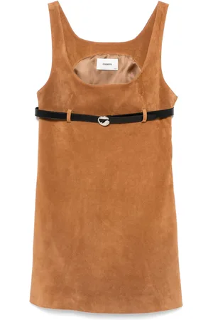 COPERNI Robe courte en daim à taille ceinturée