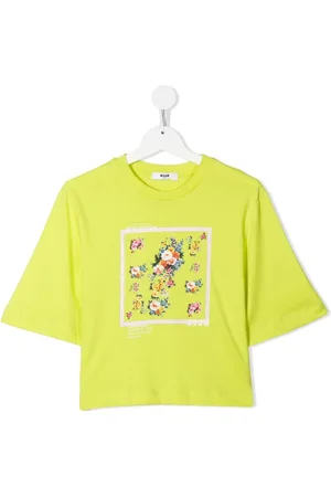 Msgm T-shirt crop à fleurs