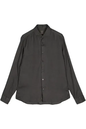 ALTEA Chemise en lin à col à découpes