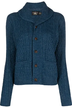 Ralph Lauren Cardigan en maille torsadée à col châle