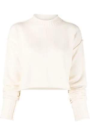 Sportmax Pull crop à col montant
