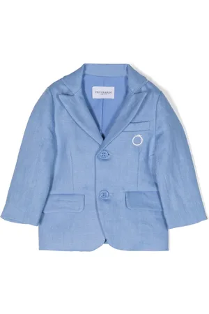 Trussardi Blazer en lin à simple boutonnage