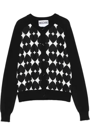 Moschino Cardigan à motif cœurs