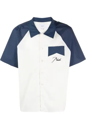 Rhude Chemise en coton à design bicolore