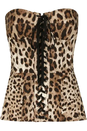Dolce & Gabbana Corset à imprimé léopard