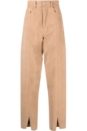Nanushka Pantalon droit à patch logo