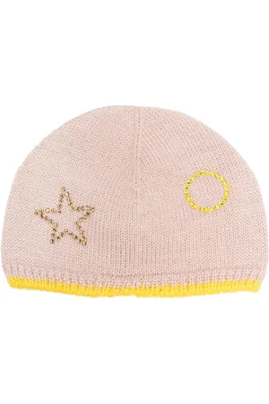 Gensami Chapeau en maille à ornements strassés