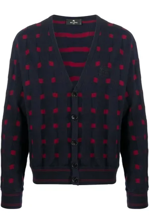 Etro Cardigan en maille intarsia à col v