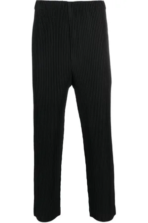 Issey Miyake Pantalon droit à design plissé