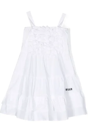 Msgm Robe en coton à volants