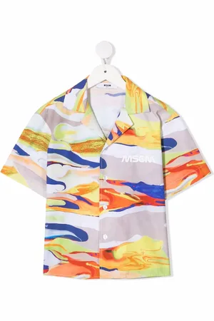 Msgm Chemise Cuban à imprimé graphique