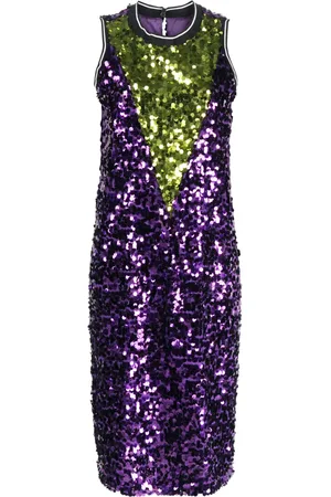 Plan C Robe courte colour block à sequins