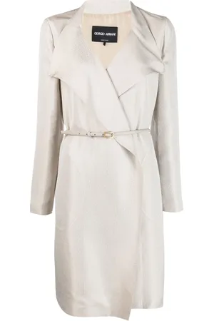 Giorgio Armani Manteau mi-long à taille ceinturée