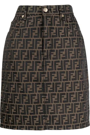 Fendi Minijupe à motif Zucca (années 1990-2000)