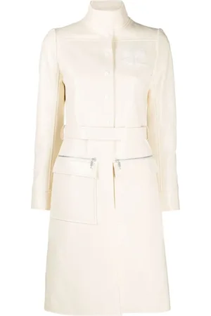 Courrèges Trench en vinyle à logo appliqué