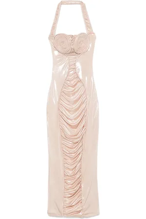 MITILIANE COUTURE Robe longue à bonnets en spirale