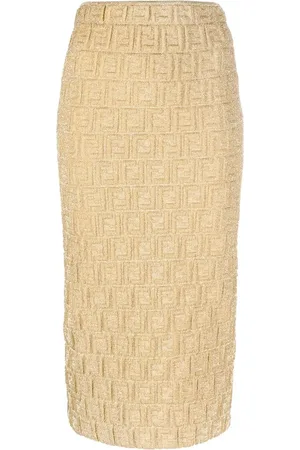 Fendi Jupe crayon à motif FF