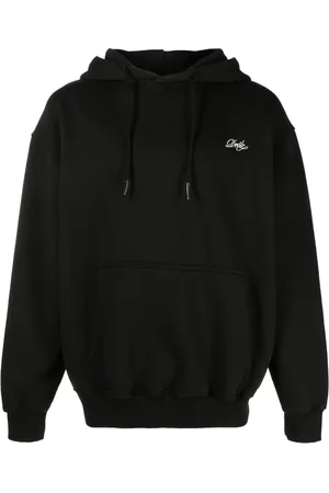 Drôle de Monsieur Hoodie en coton à logo imprimé