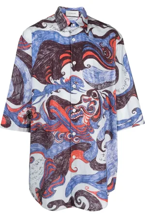 LEMAIRE Chemise Angkasapura à imprimé graphique