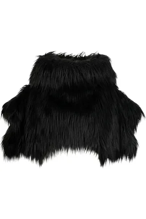 Comme des Garçons Cape en fourrure artificielle à coupe crop