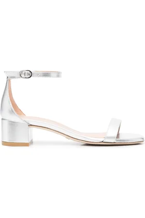 Stuart Weitzman Sandales Nudistjune Square à effet métallisé