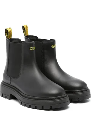 OFF-WHITE Bottines en cuir à logo brodé