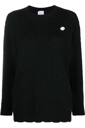 Patou Pull en maille torsadée à logo