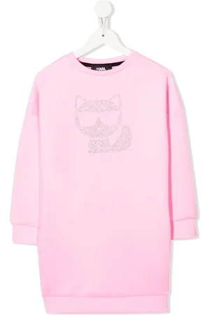 Karl Lagerfeld Robe-sweat à logo strassé