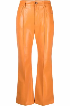 Nanushka Pantalon évasé en cuir artificiel