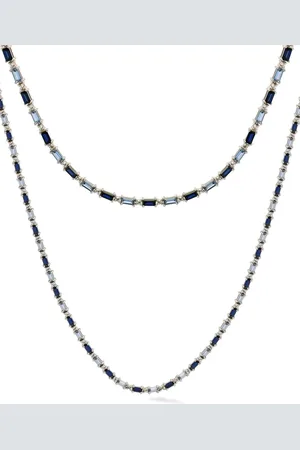 Lark & Berry Collier Blue Dahlia en sterling