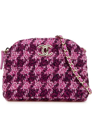 CHANEL Sac à bandoulière Clutch On Chain en tweed à motif pied-de-poule (2021-2024)