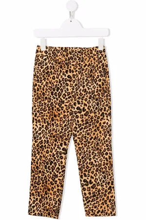 CAROLINE BOSMANS Pantalon droit à imprimé animalier