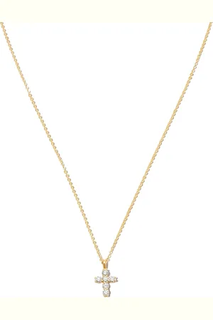 Anita Collier Cross en 18ct pavé de diamants