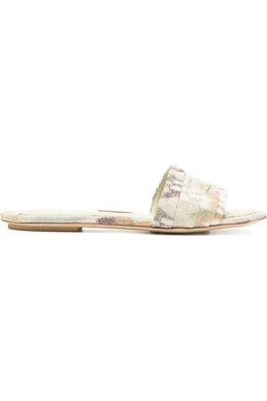Missoni Mules métallisées à motif zigzag