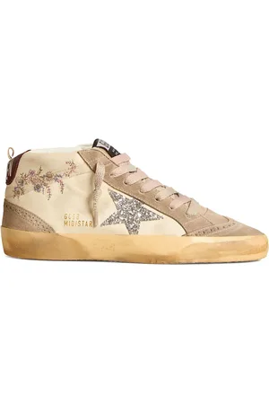 Golden Goose Baskets brodées Mid-Star à empiècements