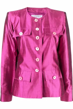 Saint Laurent Veste en soie à simple boutonnage (années 2000)
