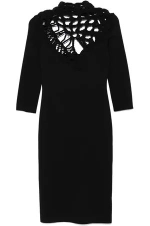 Roberto Cavalli Robe mi-longue en maille ajourée