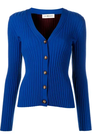 Tory Burch Cardigan boutonnée en maille nervurée