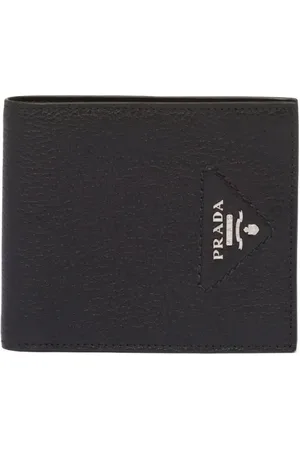 Prada Portefeuille pliant à plaque logo
