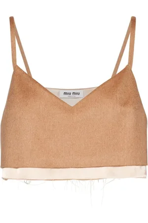 Miu Miu Haut crop à bords francs